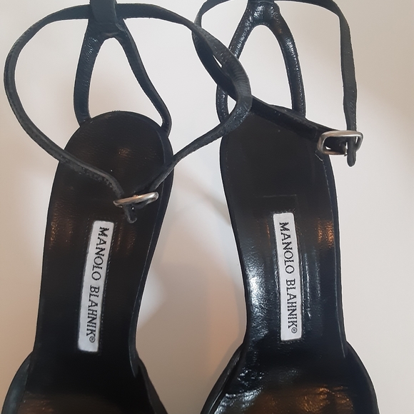 Manolo blahnik crystal ankle strap heels  sz 39.5 - Picture 9 of 13